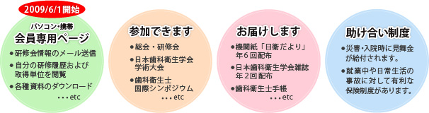 日本歯科衛生士会会員のメリット