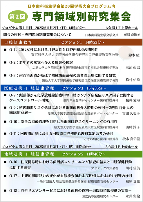 第2回専門領域別研究集会